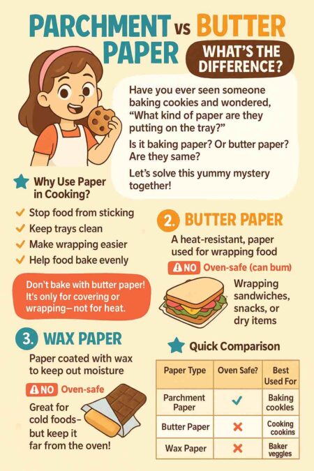 Parchment Paper vs Butter Paper – Easy Guide for Kids | Baking Paper Differences Explained